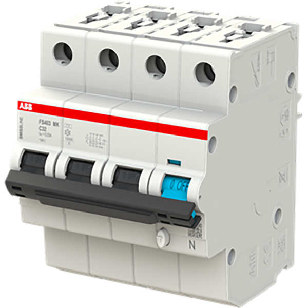 Earth Leakage Protection with Overcurrent Protection C Kar, 32A, 30mA, 10kA 3P+Prov. N image 1