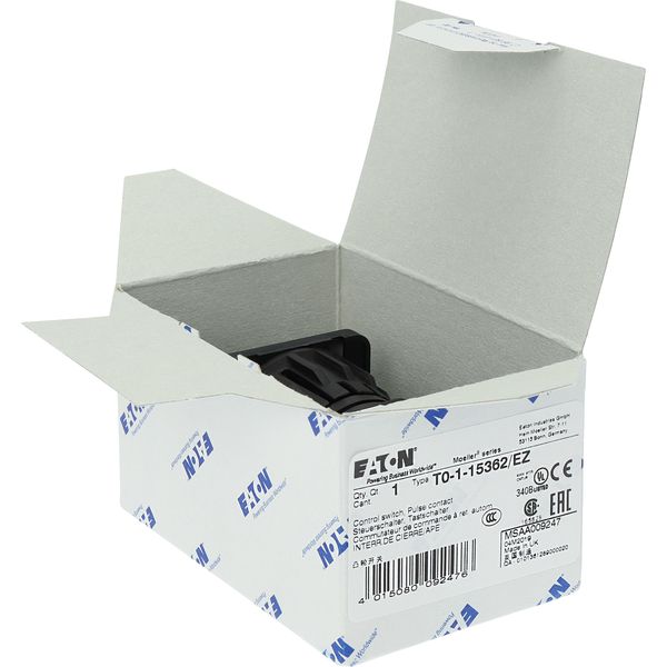 T0-1-15362/EZ ON-OFF button, T0, 20 A, center mounting, 1 contact unit(s), Contacts: 2, 45 °, momentary, With 0 (Off) position, with spring-return, STOP>I image 25