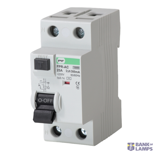 Residual current circuit breaker FPR-AC 2P 25A 0,3A AC-type image 1