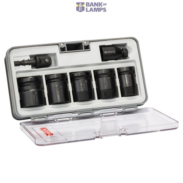 7-piece socket set WAF13; WAF17; WAF19; WAF21; WAF24; 40 mm; 2 adapters image 1