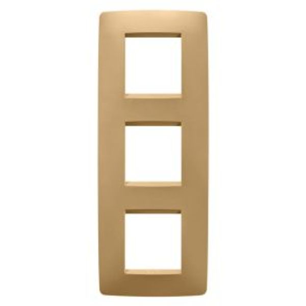 ONE INTERNATIONAL PLATE - IN PAINTED TECHNOPOLYMER - 2+2+2 MODULES VERTICAL - GOLD - CHORUSMART image 1