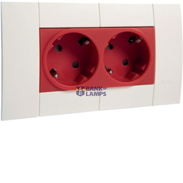 GT45 B80mm with 2-g red socket outlet,pw image 1
