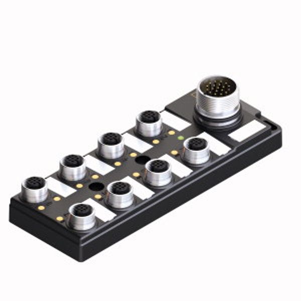 Passive Actuator/Sensor Box, M12 × 1 8-port, with M23 Connector for Supply Cable   TB-8M12-5P3-CS19T image 2
