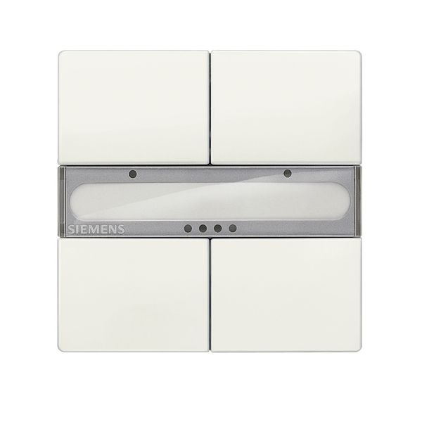 5WG12862DB12 - KNX Pushbutton, double, without status LED, titanium white, DELTA style image 1