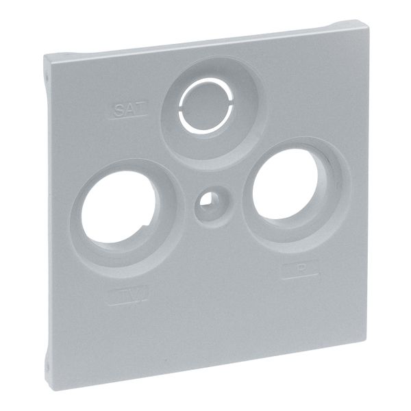 TV-R-SAT 30MM SOCKET COVER ALUMINIUM image 1