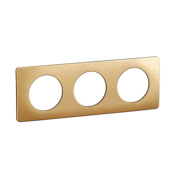 PLATE 3 GANG SATIN BRASS image 7
