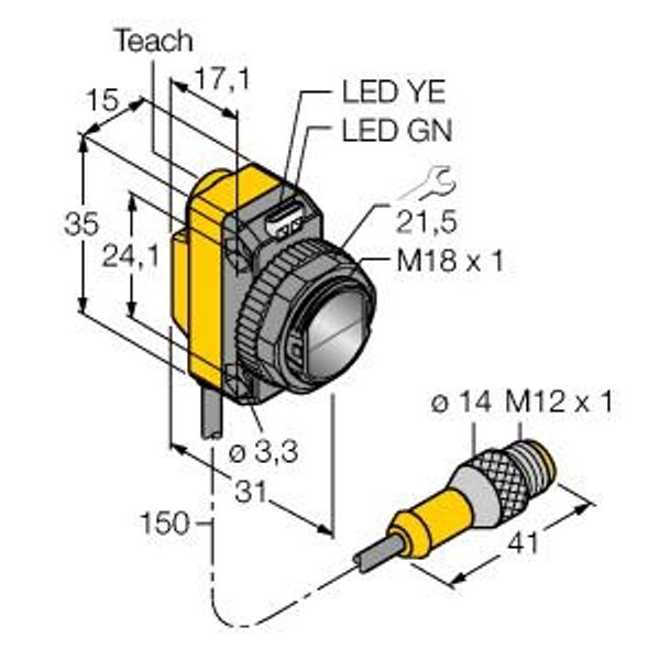 Photoelectric Sensor Diffuse Mode Sensor   QS18EP6DVQ5 image 2