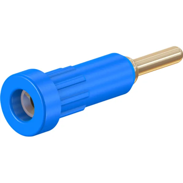 2 mm socket, round plug connection, mounting Ø 4.9 mm, blue, 23.1012-23 image 1