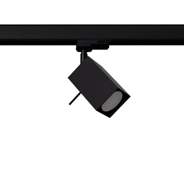 TRACK LAMP 3 PHASE MOVABLE MERIDA BLACK GU10 3000K 7W 510LM image 1