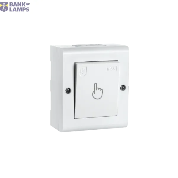SWITCH SURFACE MOUNTED PUSH IP55 WHITE 6-PACK image 1