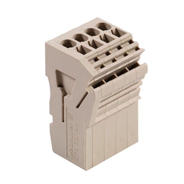 Z-series, Coupling, Rated cross-section: 2.5 mm², Plug-in connection, beige, Direct mounting image 1