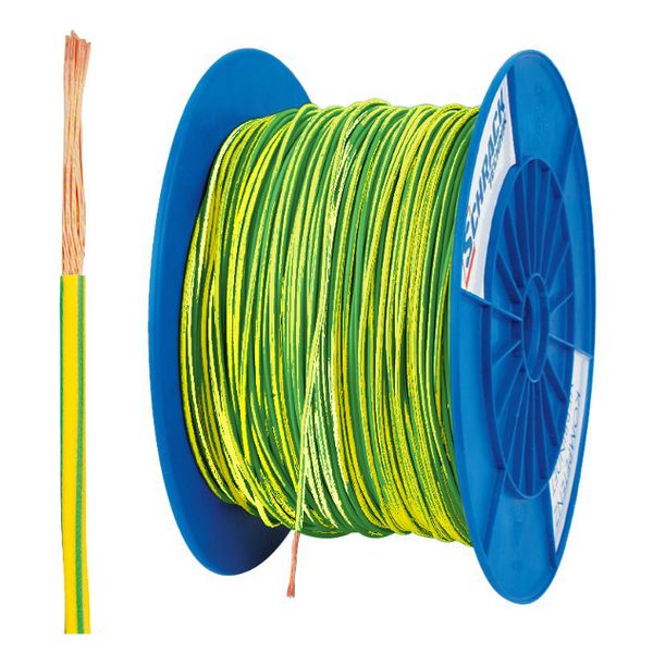 PVC Insulated Single Core Wire H05V-K 1mmý, ye/gr (coil) (The price is shown without markup on metals. Request a quote for accurate information) image 1