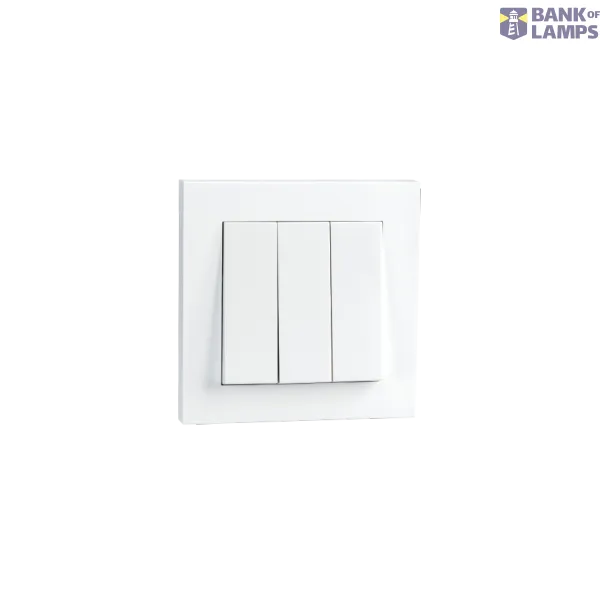 SWITCH FLUSH MOUNTED 1+1+1 WHITE 6-PACK image 1