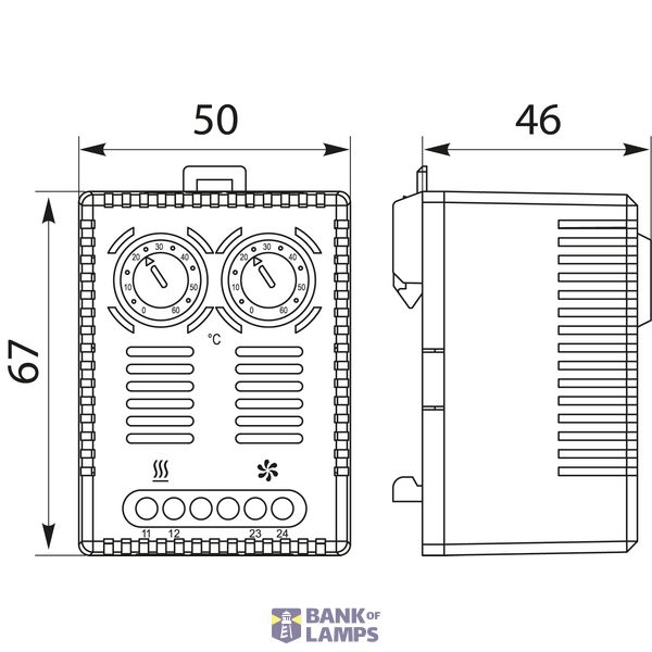 Thermostat for cooling and refrigeration TBGZ45 (double) image 2