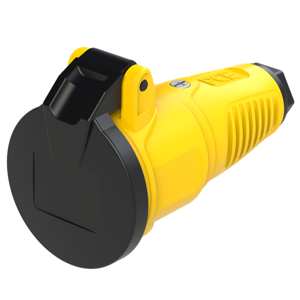 Rubber socket YELLOW 16A 230V SCH IP54 image 2