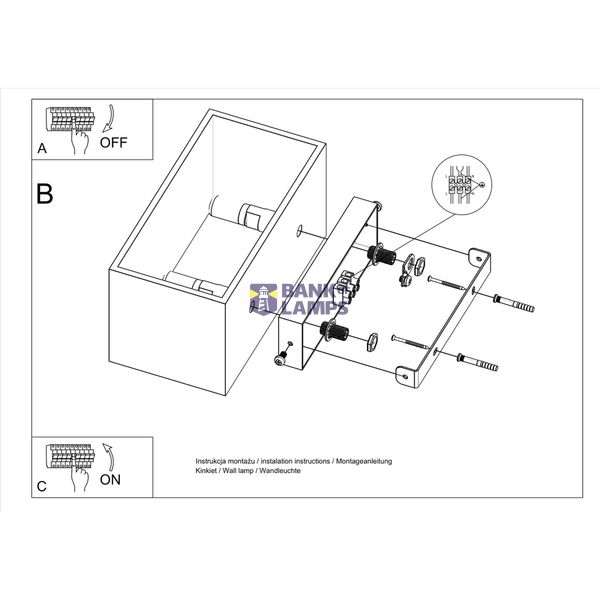 WALL LAMP QUAD MAXI BLACK G9 2X40W IP20 image 9