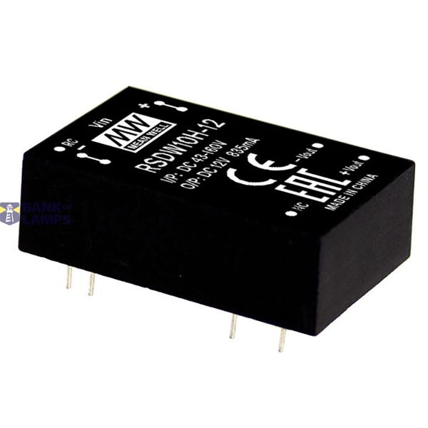 RSDW10H-03 DC/DC Converter 43-160V:+3.3V 2500mA 10W, MEAN WELL image 1