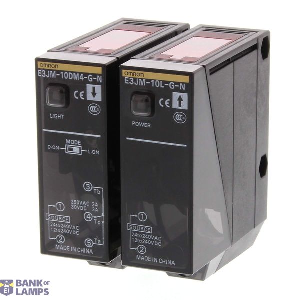 Photoelectric sensor, square shape, through-beam, 10 m, timer function image 2