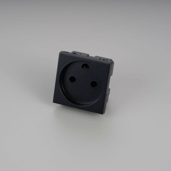 DANISH SOCKET MODULE / TYPE K / 45 MM / GRAPHITE image 1