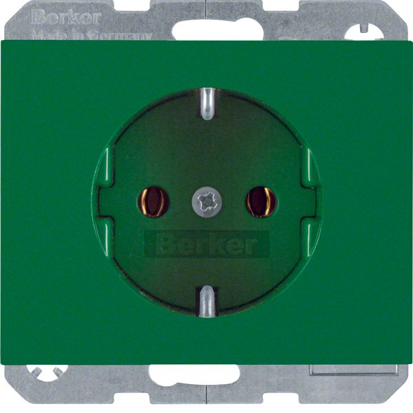 SCHUKO soc. out., K.1, green glossy image 1