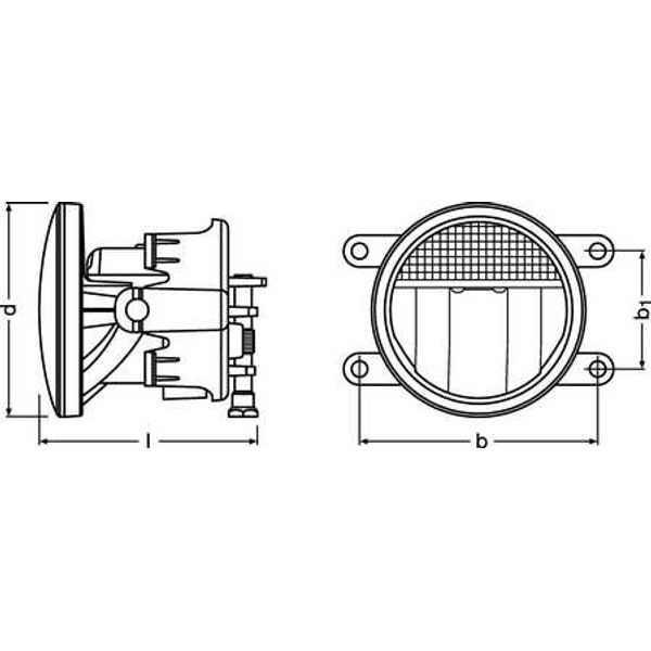LEDFOG201 BK 12V 2X1 UNP           OSRAM image 2