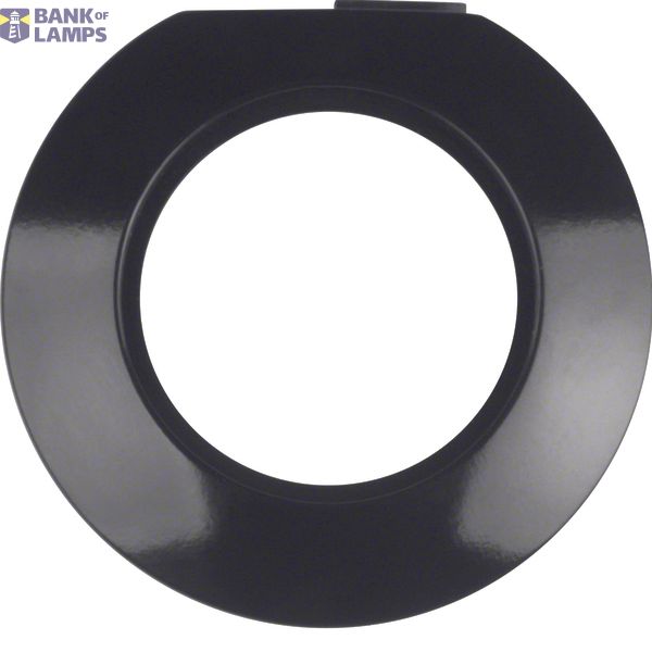 End cover frame 1-piece, Series 1930, glossy black image 1