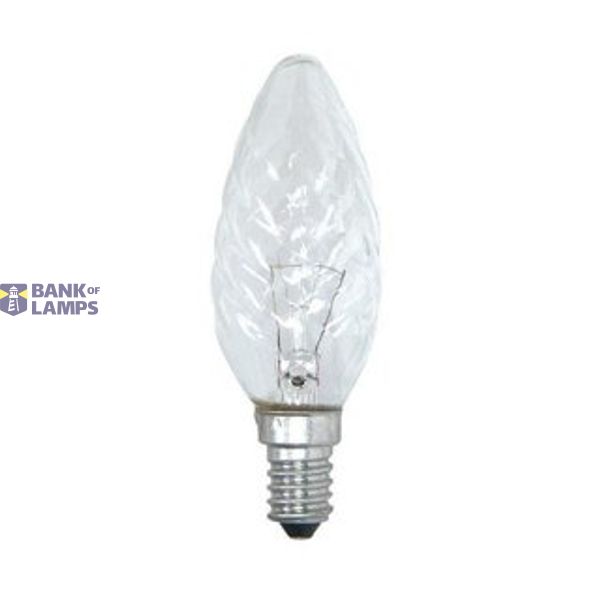 Incandescent Bulb C35 twisted 230V 25W E14 clear Bellight image 1