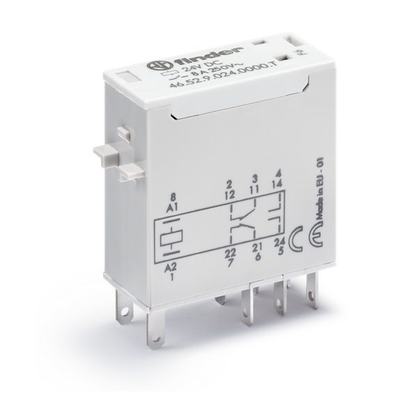 Mini.ind.relays railapplications 2CO 8A/24VDC/Agni (46.52.9.024.0000T) image 2