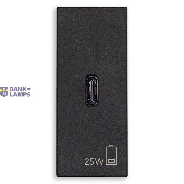 PD C-USB power unit 25W black image 1