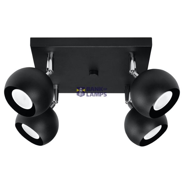 CEILING LAMP OCULARE 4 BLACK GU10 4X40W IP20 image 3