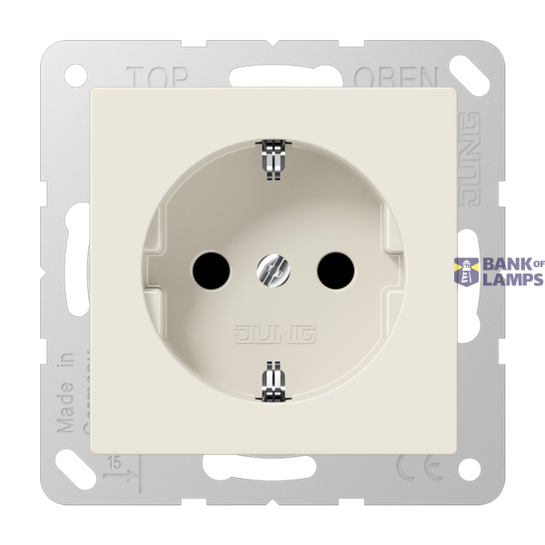 SCHUKO socket, 16 A 250 V ~, screw terminals, duroplast, series A, white image 1