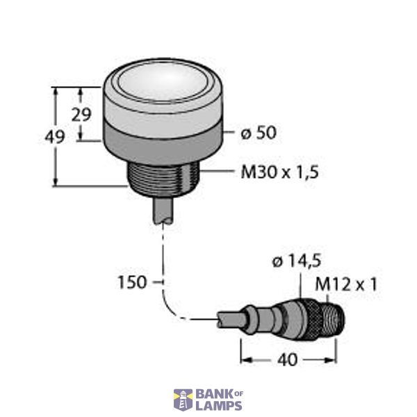 LED Signal Light Beacon   K50BCLRXXPQP image 2