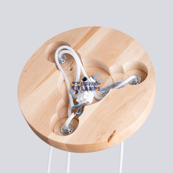 Pendant lamp PEKKA 3P white/natural wood image 3