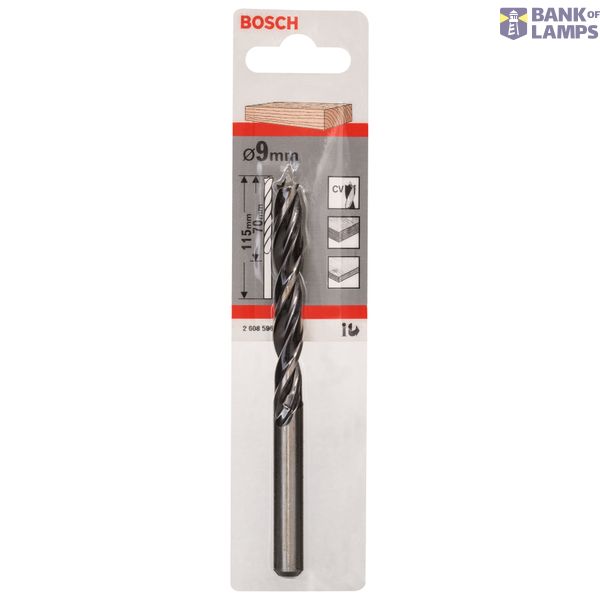 Standard brad point drill bits 9 x 80 x 120 mm, d 9 mm image 2