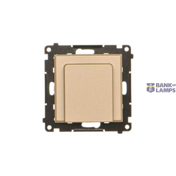 Electronic hotel switch with LED backlighting, 16A, champagne matt image 1