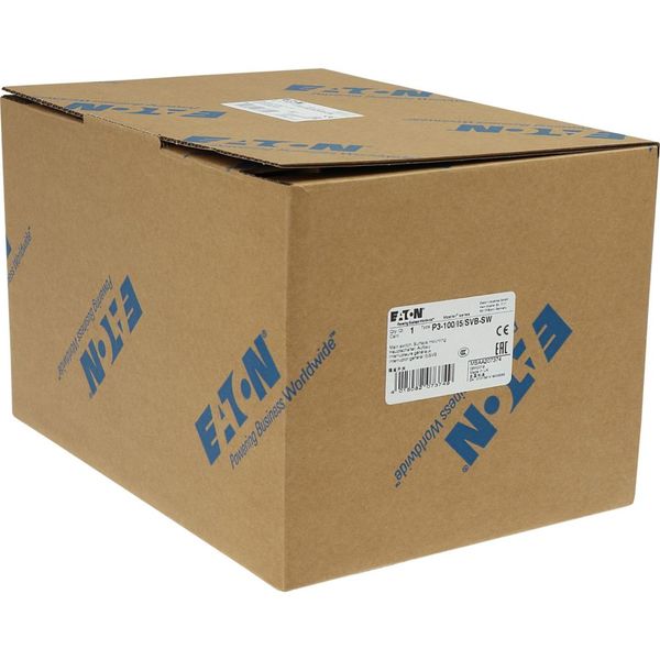 P3-100/I5/SVB-SW Main switch, P3, 100 A, surface mounting, 3 pole, STOP function, With black rotary handle and locking ring, Lockable in the 0 (Off) position image 40