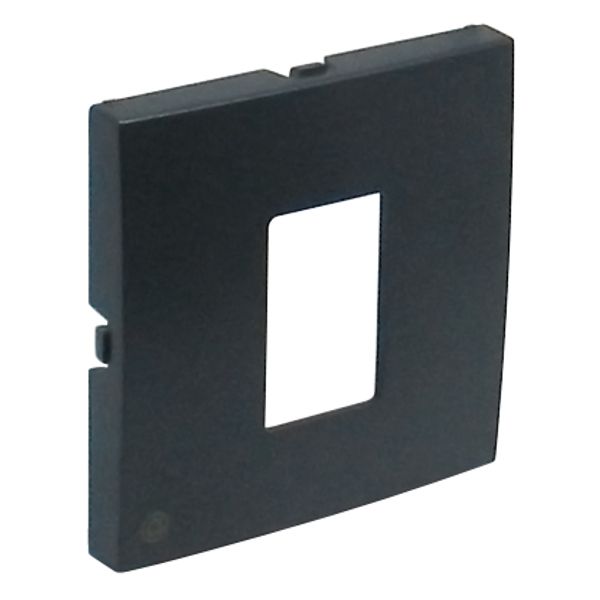 COV PLAT F/SINGLE RJ45 COMP SOCKETS GRAY image 2