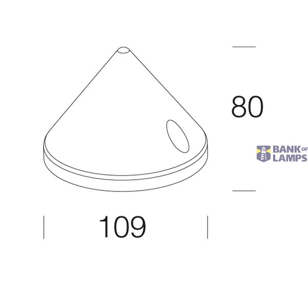 FLUTED POLE END CAP 367 100 GRAPHITE image 1