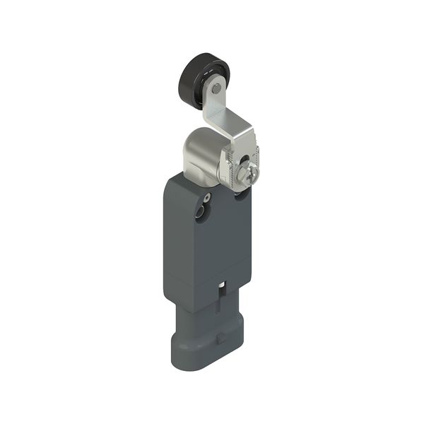 Modular prewired switch with adjustable shaped metal revolving lever diam. 20 roller image 1