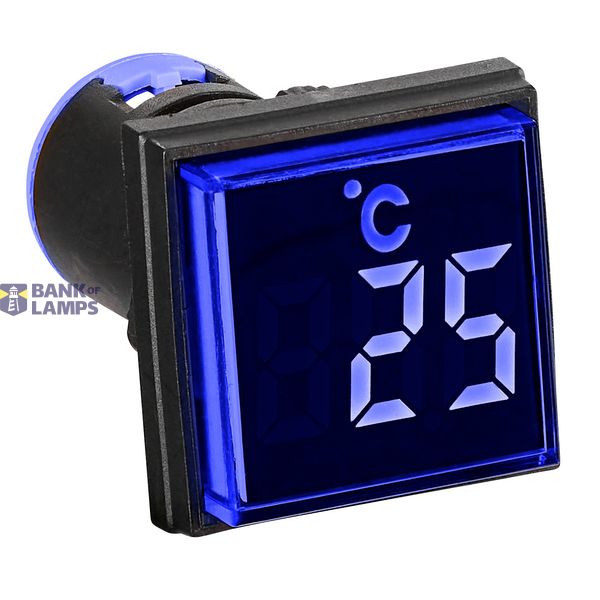Thermometer, 22.5 mm, -20 °C – 200 °C, blue, square image 1