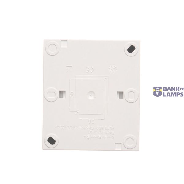 IP44 double socket outlet with earthing and shutters - transparent flap, 16A, quick connection, white image 1