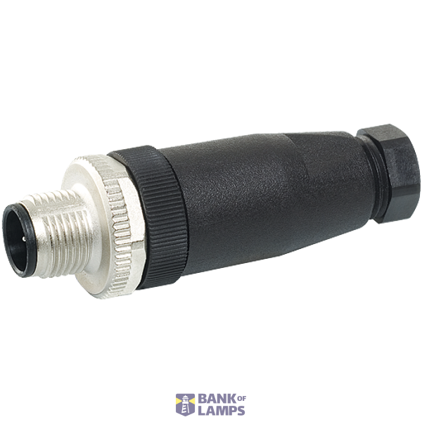 M12 male 0° A-cod. screw terminal 8-pol., max. 0.5mm², 6 - 8mm image 1