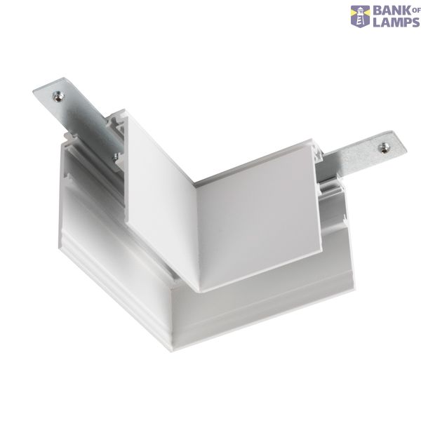 L-connector mechanical, 48V TRACK, for mounting track deep, left, white image 1