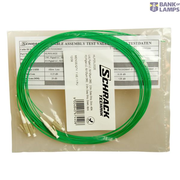 FO Pigtail LC, 50/125æm OM2, 2.0m, Easy Strip, green, 4pcs image 5