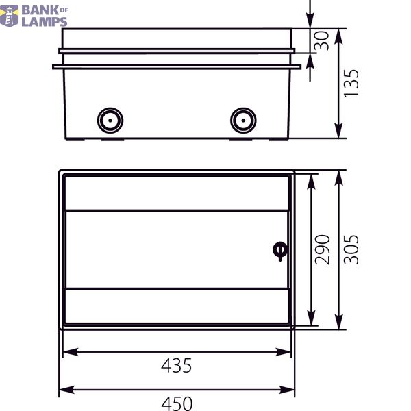 Hermetic switchboard RHp-18/B (white door) image 2