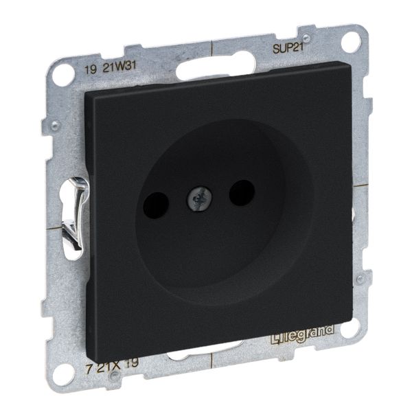 2P SOCKET SCREW TERMINALS SHUTTERED BLACK image 1