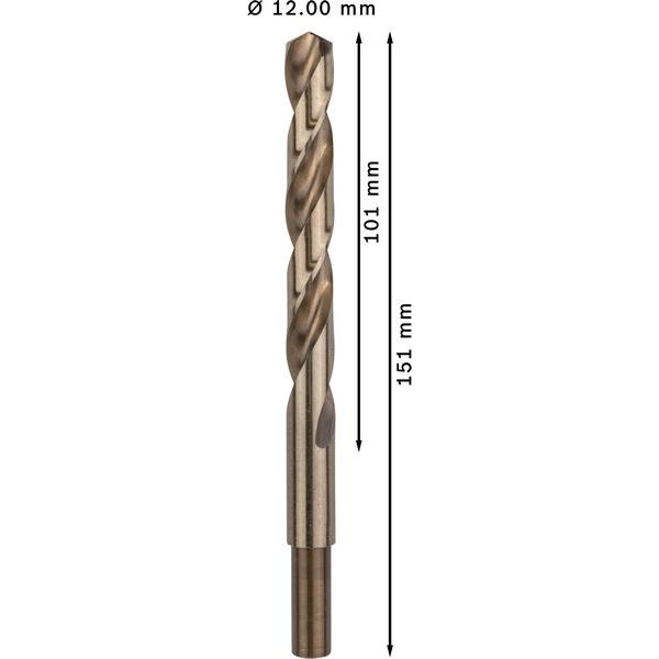 Metal drill bits HSS-Co, DIN 338 12 x 101 x 151 mm 5 pcs. image 2