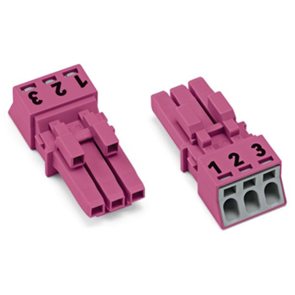 Socket 3-pole Cod. B pink image 1