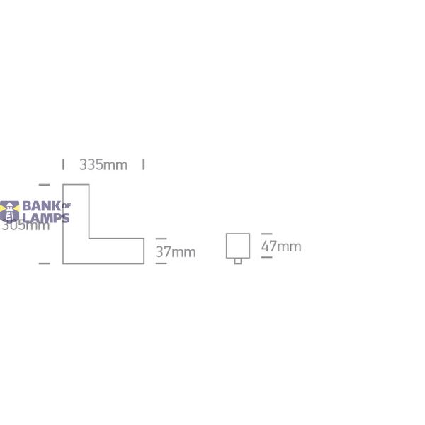 BLACK 25W CORNER LIGHT WW 48V IP20 DALI MAXI image 2