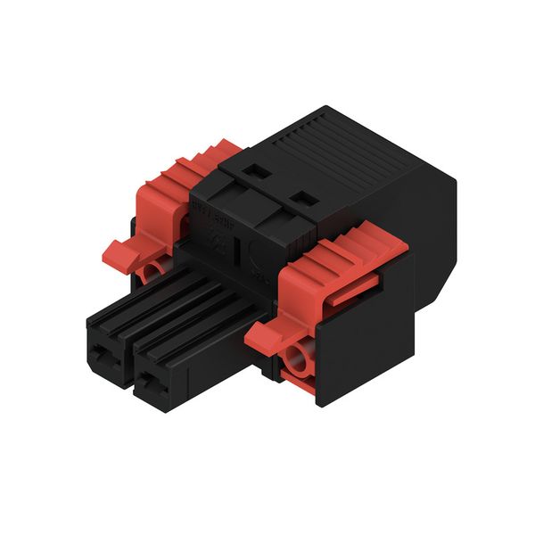 PCB plug-in connector, female plug, 7.62 mm, Number of poles: 2, 180°, PUSH IN without actuator, Tension-clamp connection, Clamping range, max. : 10 mm², Box image 4